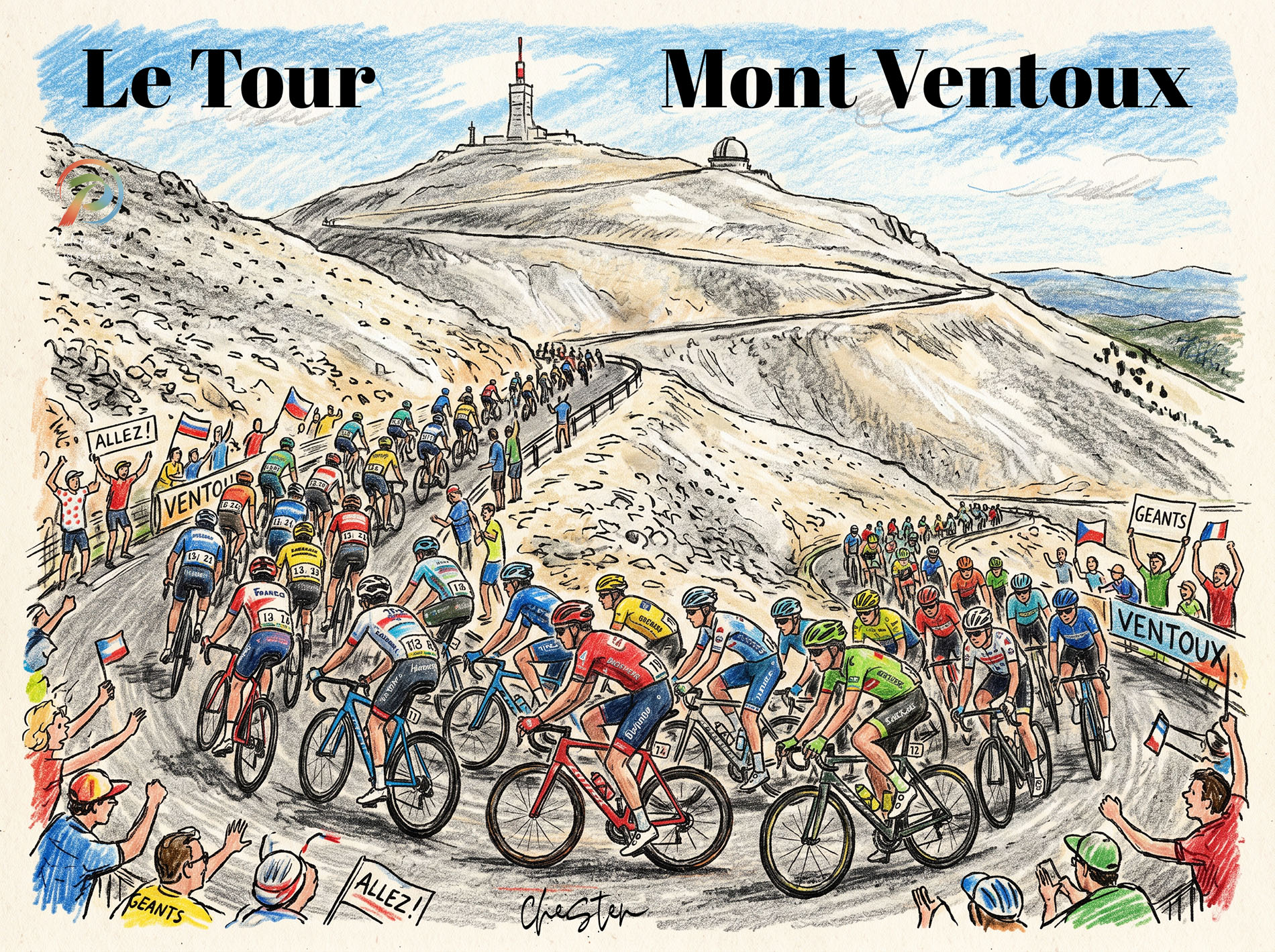 Mont Ventoux artwork by Chester Duncalf-Massey