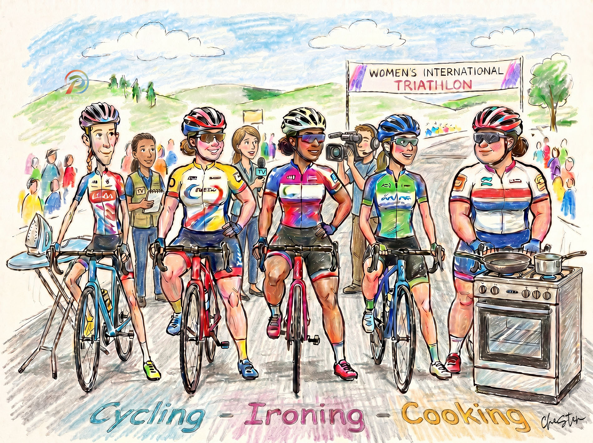 Women's Triathlon artwork by Chester Duncalf-Massey