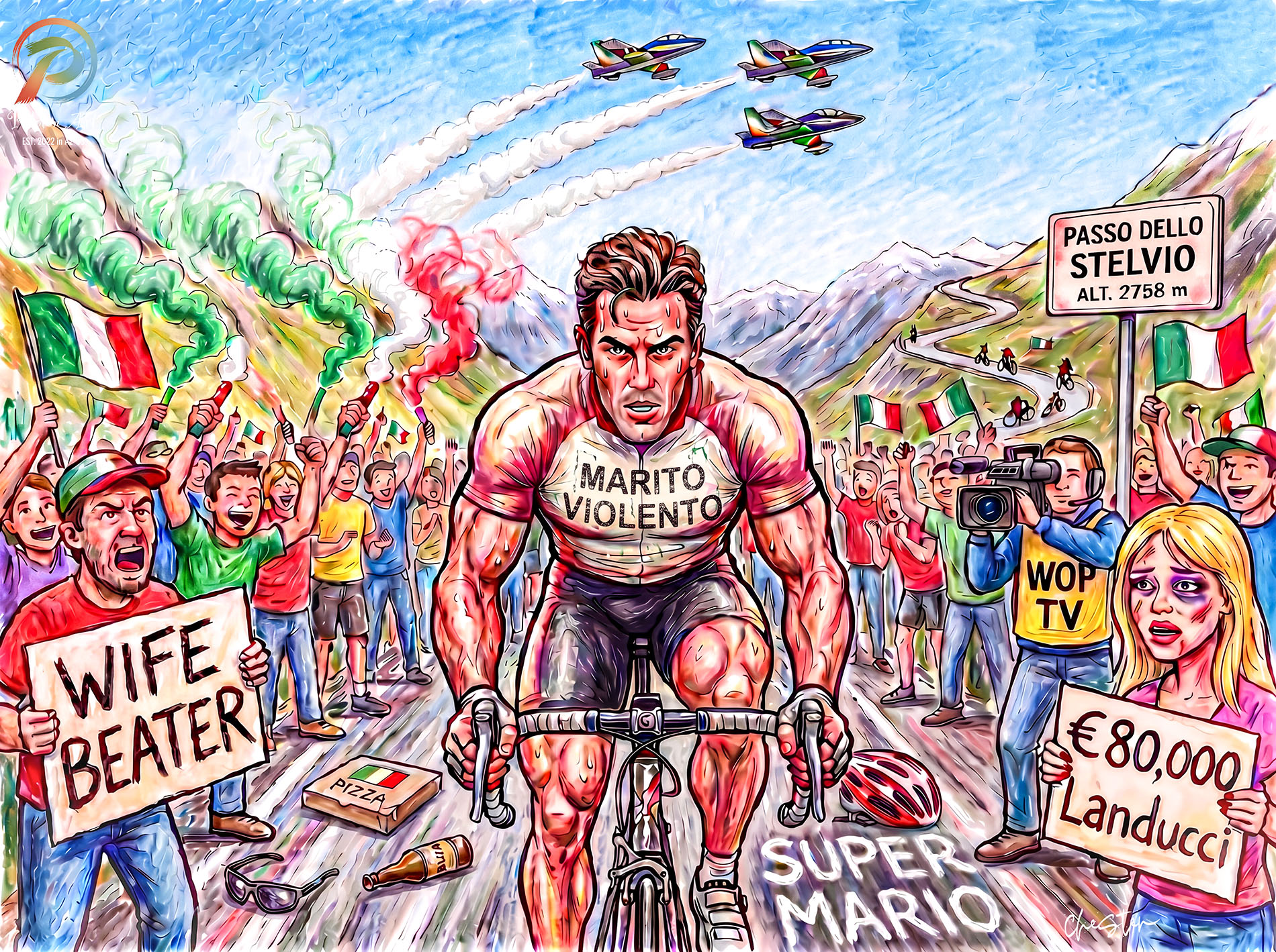 Super Mario satirical artwork by Chester Duncalf-Massey